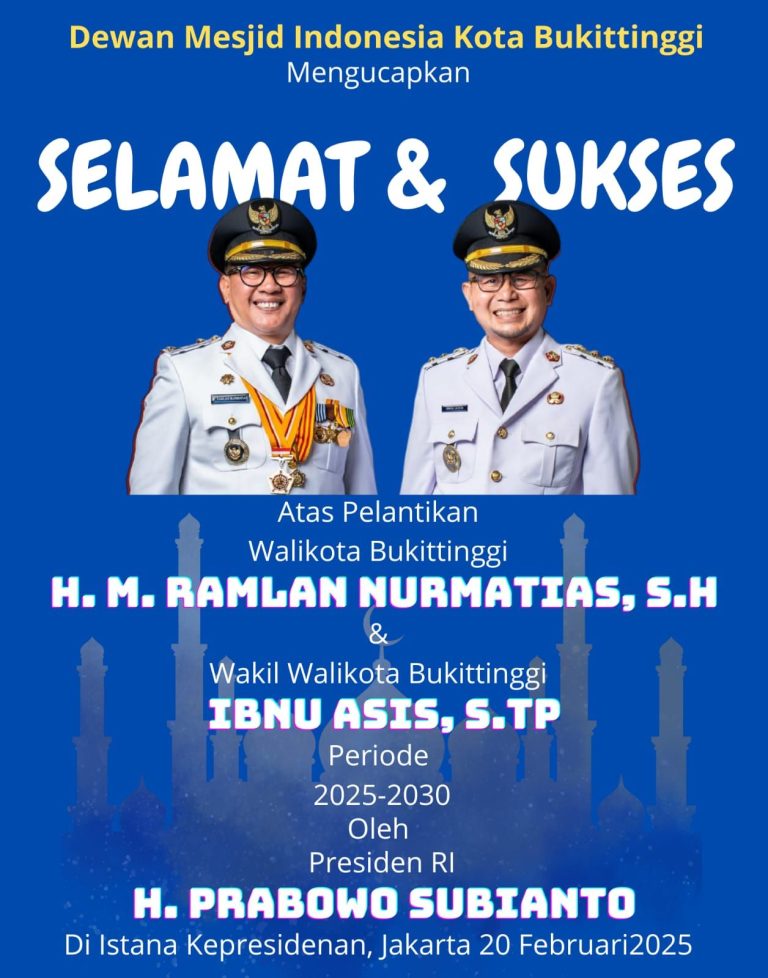 Bupati dan Wakil Bupati Bukittinggi Periode 2025-2030